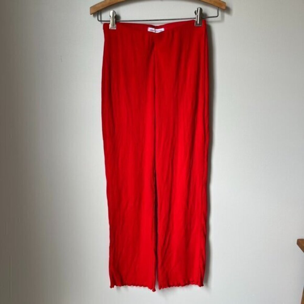Urban Outfitters Red Ribbed Pants Women's XS